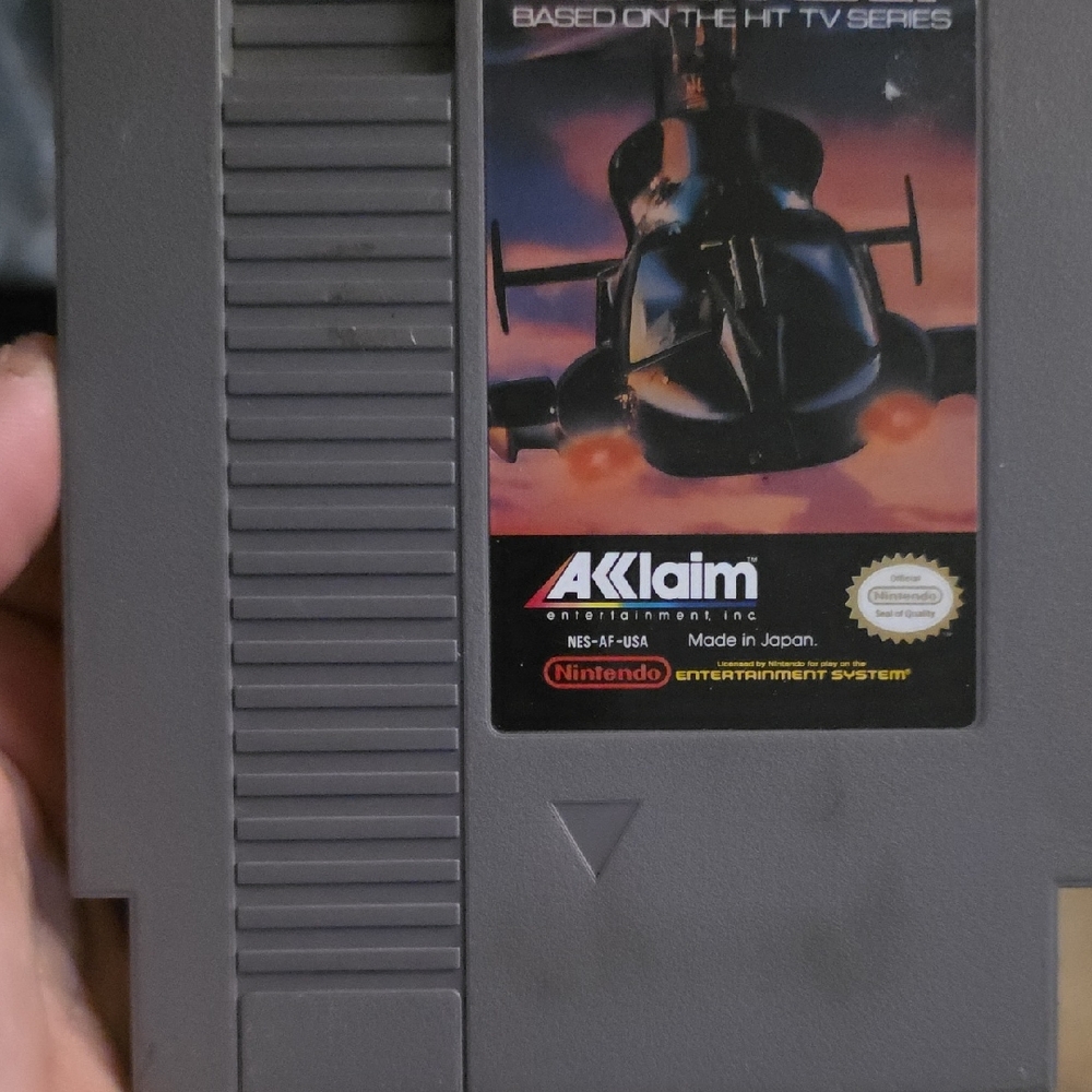 Nintendo NES Cartridge with Black and Gray Label Art